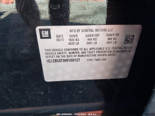 Chevrolet MALIBU LS 2017 1G1ZB5ST8HF280127 Image 9