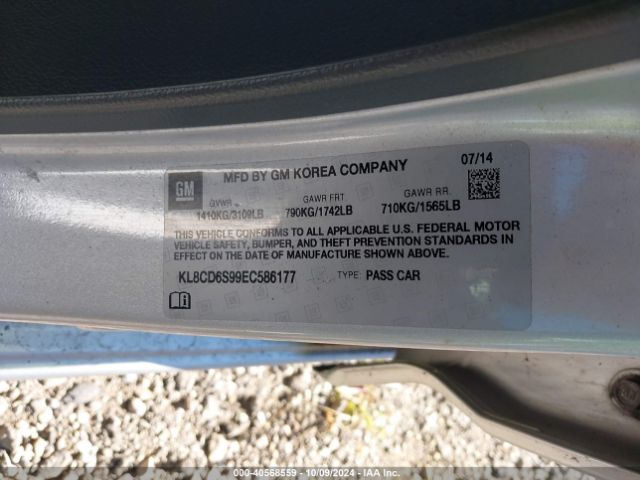 KL8CD6S99EC586177 Chevrolet Spark 1lt Auto