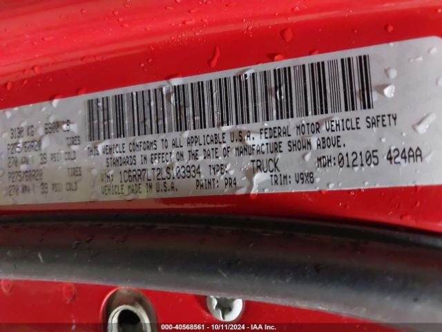 1C6RR7LT2LS103934 RAM 1500 Classic