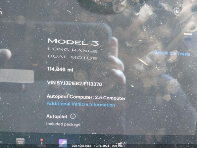 5YJ3E1EB2JF113370 Tesla Model 3 Long Range/performance
