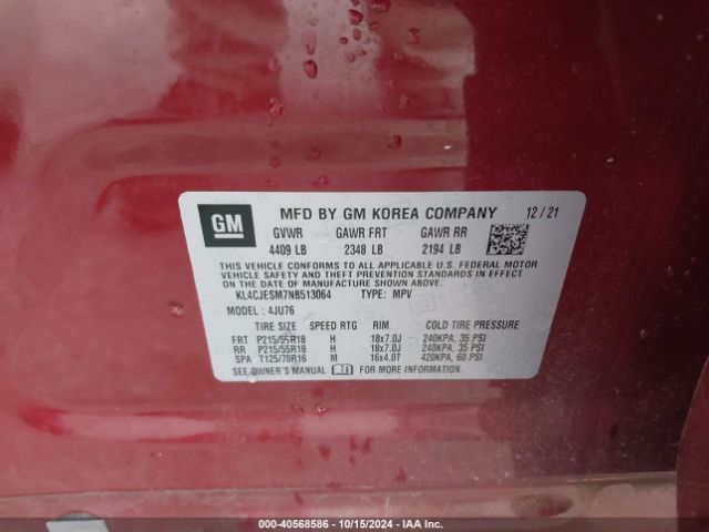 KL4CJESM7NB513064 Buick Encore Awd Preferred