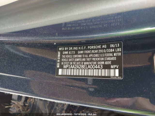 2014 PORSCHE CAYENNE WP1AA2A28ELA00443 Photo 8