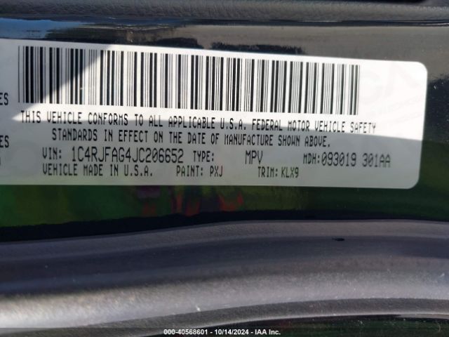 1C4RJFAG4JC206652 Jeep Grand Cherokee Altitude 4x4