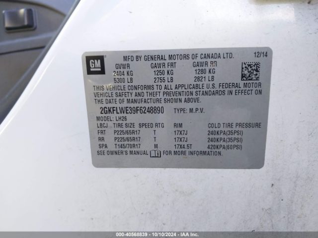 2GKFLWE39F6248890 GMC Terrain Sle-2
