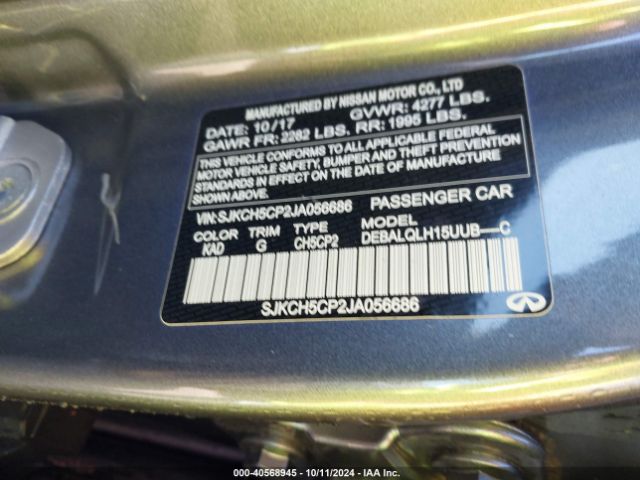 SJKCH5CP2JA056686 Infiniti Qx30 Luxury