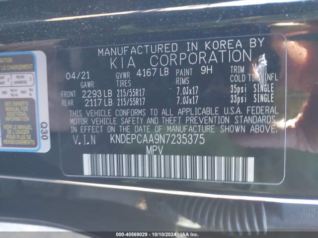 KIA Seltos Lx 2022 KNDEPCAA9N7235375 Image 9