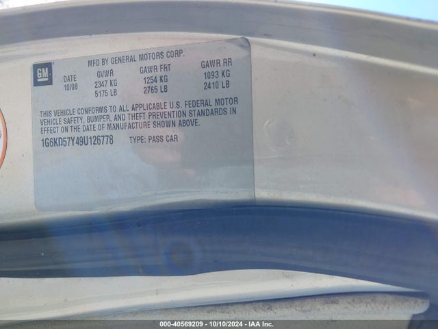 2009 CADILLAC DTS 1G6KD57Y49U126778 Photo 8