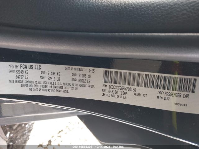 1C3CCCCG6FN700166 Chrysler 200 C