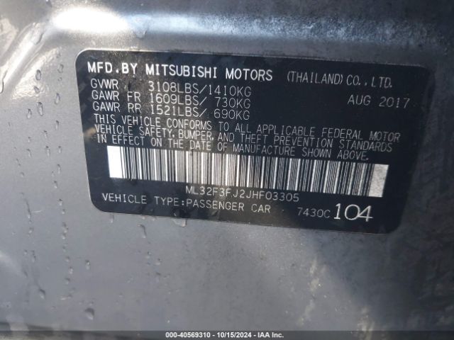 2018 MITSUBISHI MIRAGE G4 ML32F3FJ2JHF03305 Photo 8