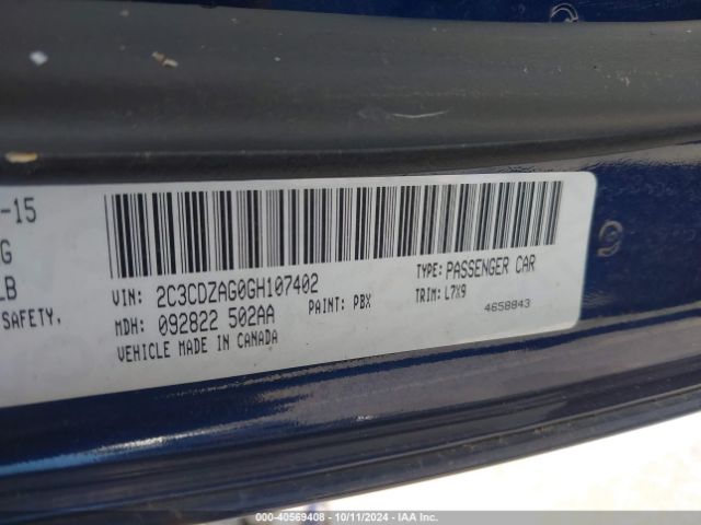 2C3CDZAG0GH107402 Dodge Challenger Sxt