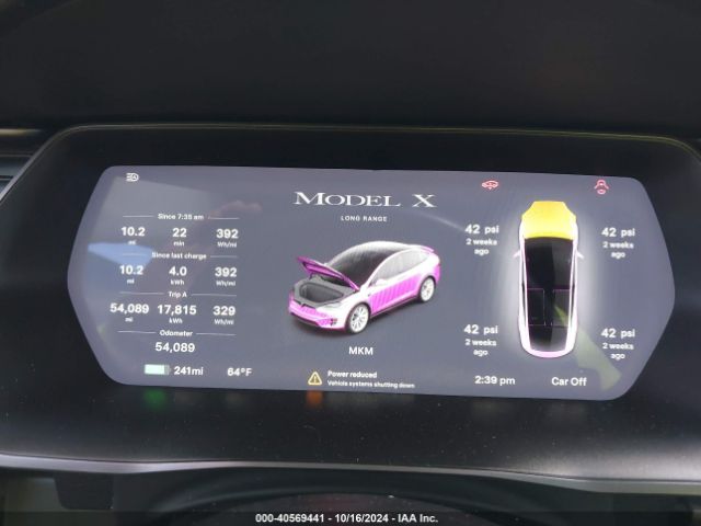 5YJXCDE25KF196884 Tesla Model X 100d/75d/long Range/standard Range