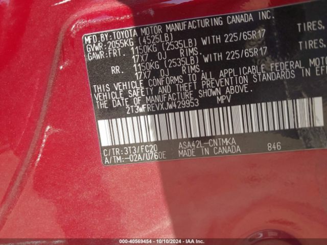 2T3WFREVXJW429953 Toyota Rav4 Adventure/xle