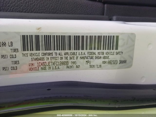2015 DODGE DURANGO 1C4SDJETXFC120899 Photo 8