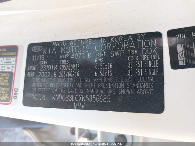 KIA NIRO FE 2019 KNDCB3LCXK5356685 Image 9