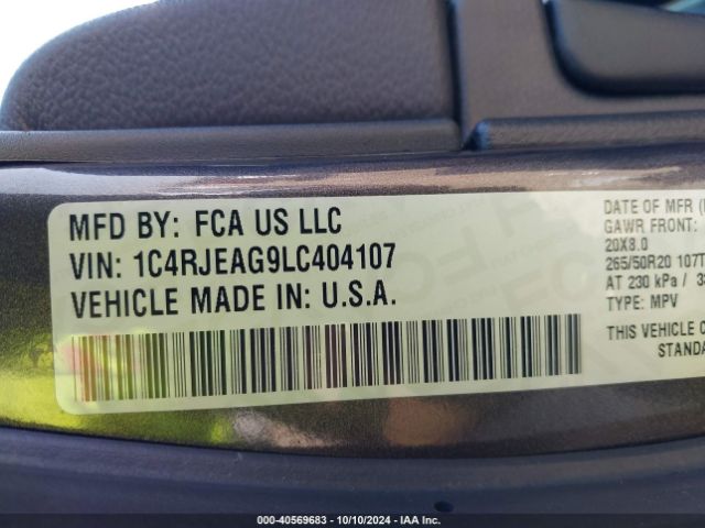 1C4RJEAG9LC404107 Jeep Grand Cherokee Altitude 4x2