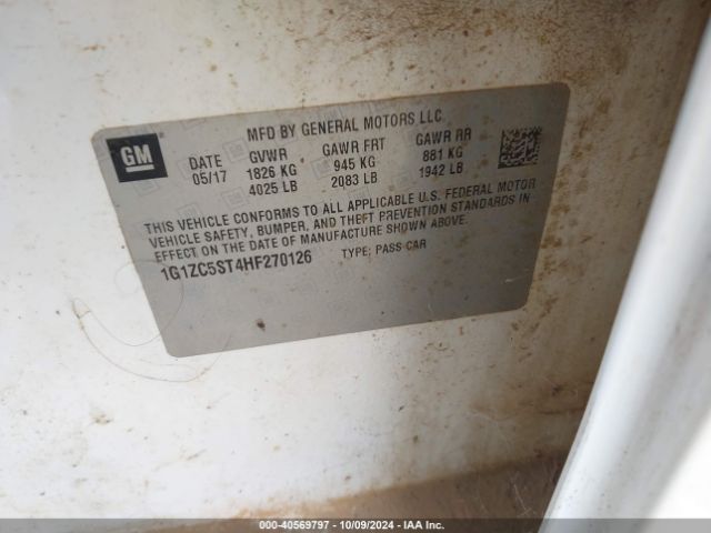 1G1ZC5ST4HF270126 Chevrolet Malibu 1fl