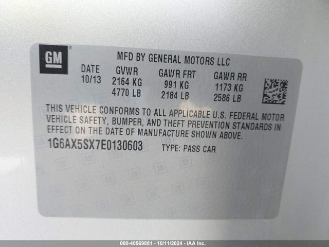 Cadillac CTS LUXURY 2014 1G6AX5SX7E0130603 Image 9