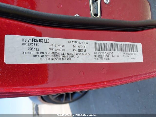 Dodge Charger Scat Pack Rwd 2020 2C3CDXGJ3LH157745 Image 9