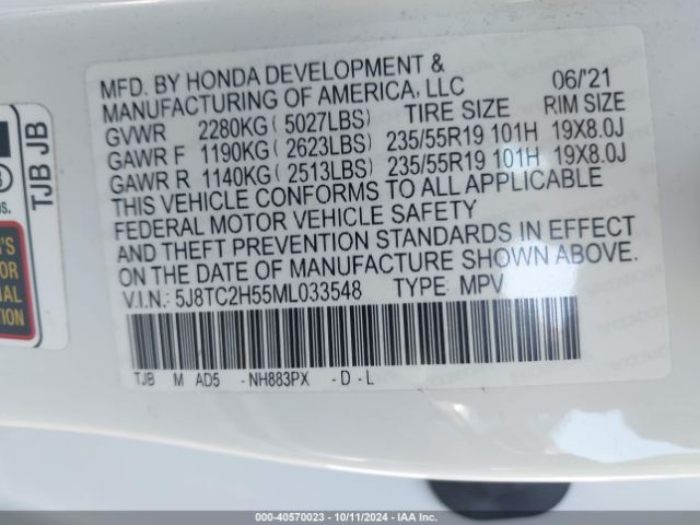 5J8TC2H55ML033548 Acura Rdx Technology Package