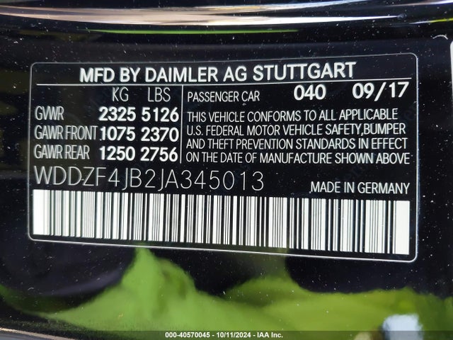 Mercedes-Benz E 300 2018 WDDZF4JB2JA345013 Image 9