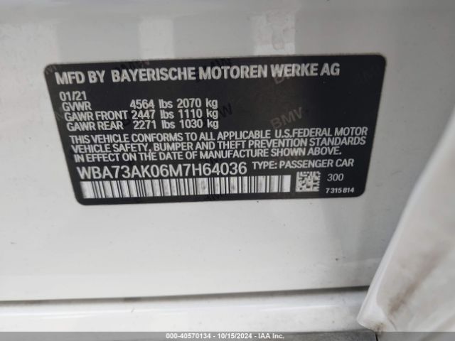 WBA73AK06M7H64036 BMW 228i Gran Coupe Xdrive