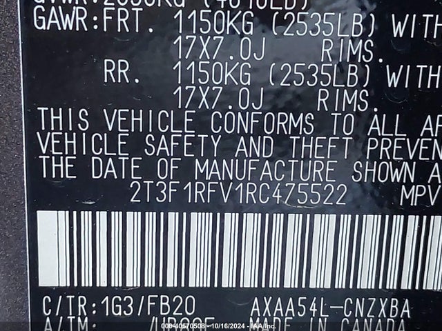 Toyota RAV4 LE 2024 2T3F1RFV1RC475522 Image 9