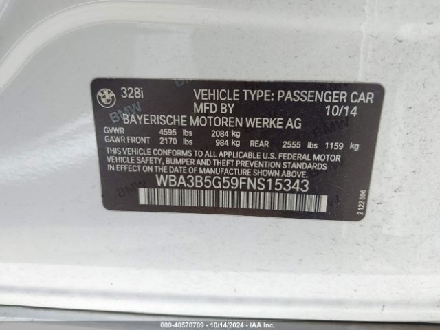 WBA3B5G59FNS15343 BMW 328i Xdrive