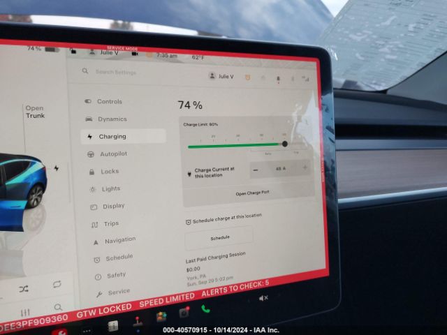 7SAYGDEE3PF909360 Tesla Model Y