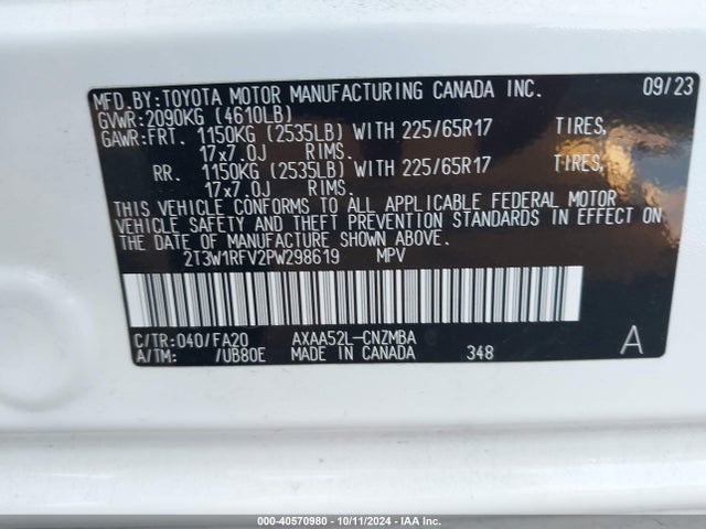 Toyota Rav4 Xle 2023 2T3W1RFV2PW298619 Image 9