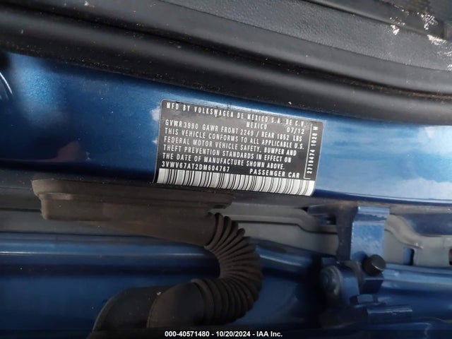 2013 VOLKSWAGEN BEETLE COUPE 3VWV67AT2DM604767 Photo 8