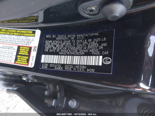 58AGZ1B10MU092584 Lexus Es 350 F Sport