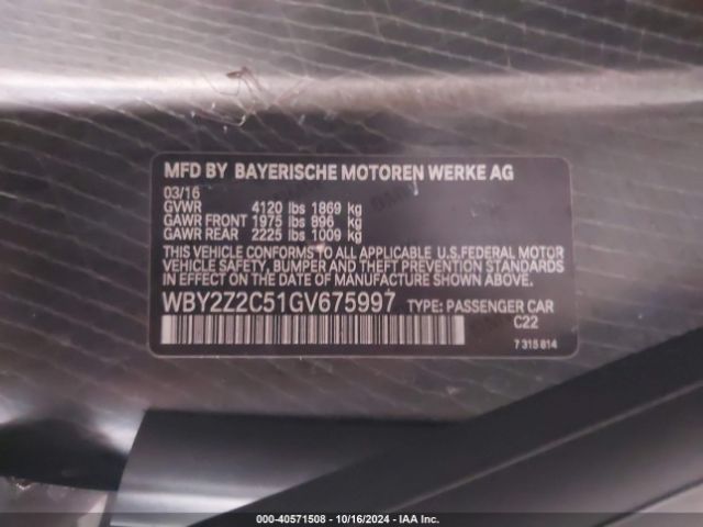 WBY2Z2C51GV675997 BMW I8