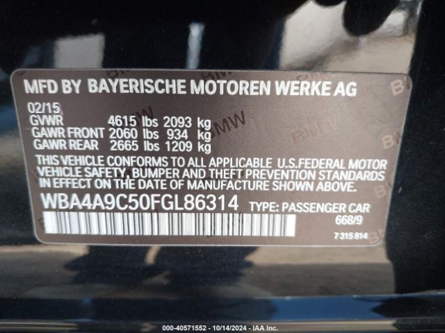2015 BMW 4 SERIES WBA4A9C50FGL86314 Photo 8