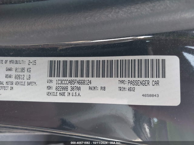 1C3CCCAB5FN668124 Chrysler 200 Limited