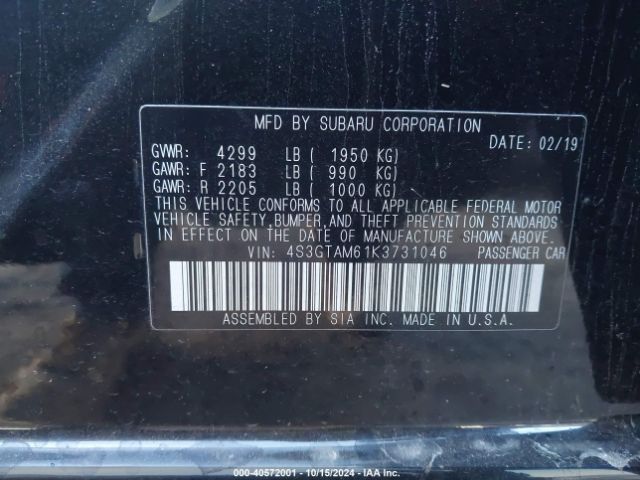 4S3GTAM61K3731046 Subaru Impreza 2.0i Sport