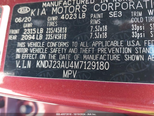 KIA Soul X-line 2021 KNDJ23AU4M7129180 Image 9
