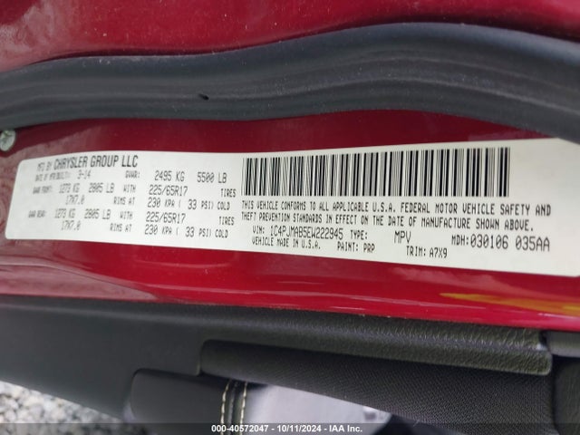 1C4PJMAB5EW222945 Jeep Cherokee Sport