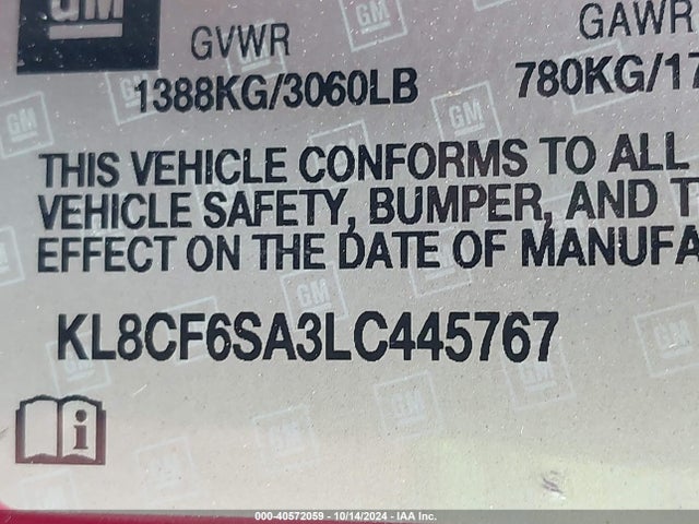 Chevrolet Spark Fwd 2lt Automatic 2020 KL8CF6SA3LC445767 Image 9
