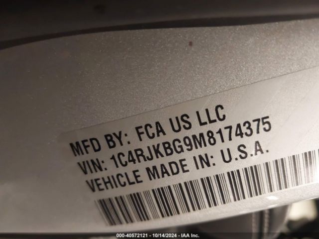 1C4RJKBG9M8174375 Jeep Grand Cherokee L Limited 4x4