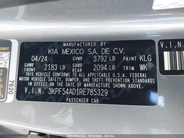 3KPF54AD1RE785329 KIA Forte Gt-line