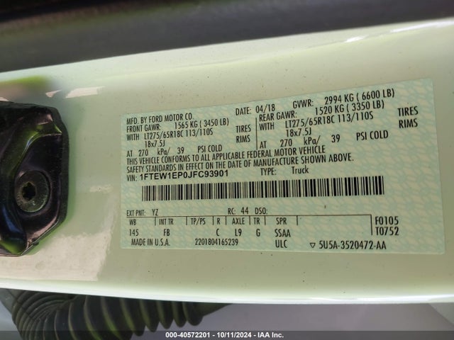Ford F-150 Xlt 2018 1FTEW1EP0JFC93901 Image 9