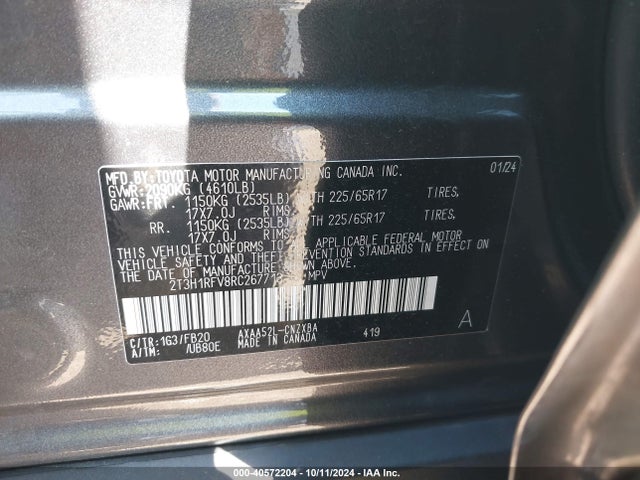 2T3H1RFV8RC267713 Toyota RAV4 LE