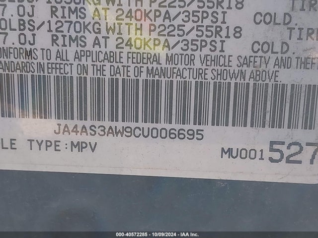 2012 MITSUBISHI OUTLANDER JA4AS3AW9CU006695 Photo 8