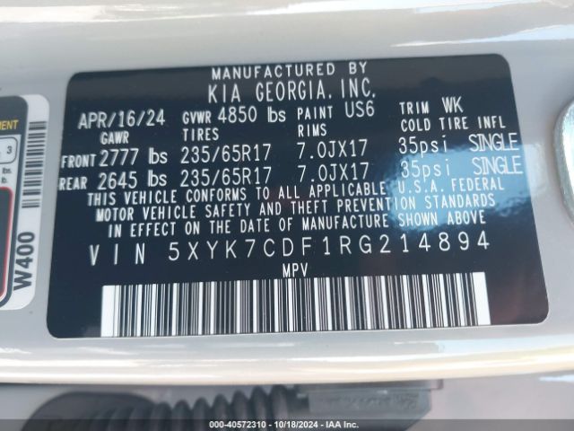 5XYK7CDF1RG214894 KIA Sportage X-pro Prestige