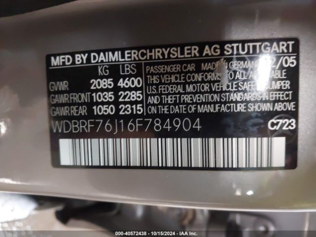2006 MERCEDES-BENZ C 55 AMG WDBRF76J16F784904 Photo 8