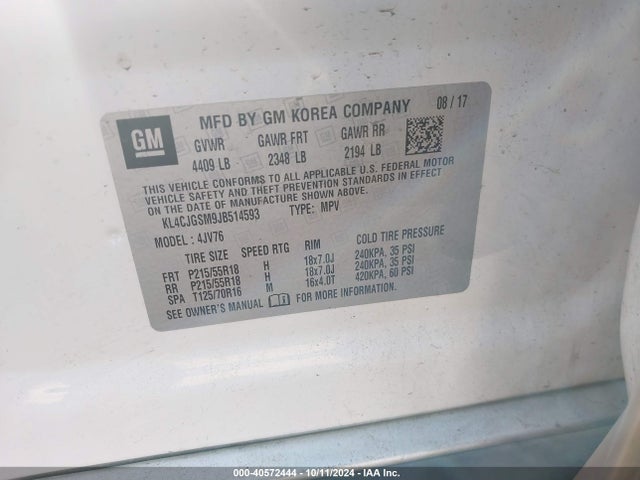 Buick Encore Essence 2018 KL4CJGSM9JB514593 Image 9