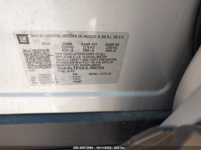 GMC Terrain Sle 2018 3GKALTEV2JL390724 Image 9