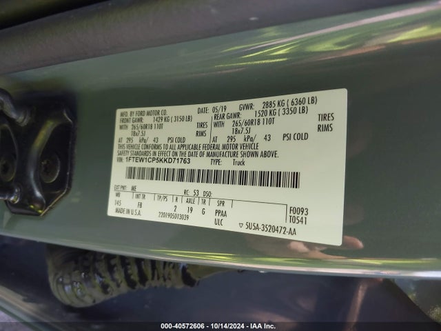 Ford F-150 Xlt 2019 1FTEW1CP5KKD71763 Image 9