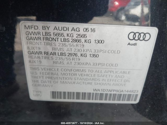 WA1D7AFP8GA144823 Audi Q5 3.0t Premium Plus