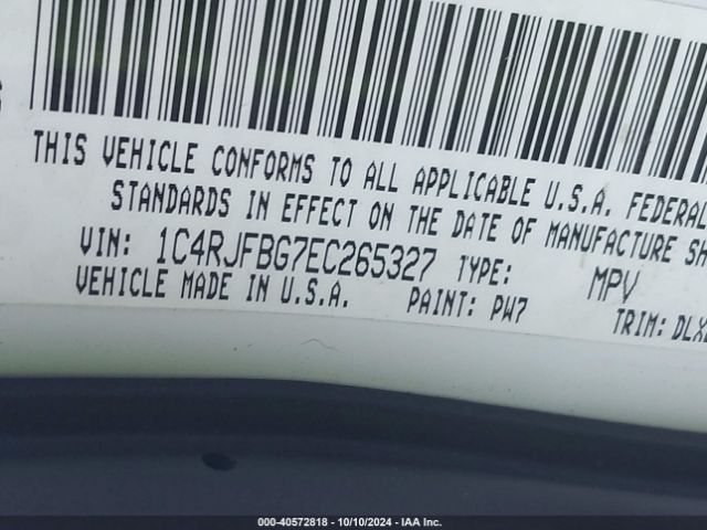1C4RJFBG7EC265327 Jeep Grand Cherokee Limited